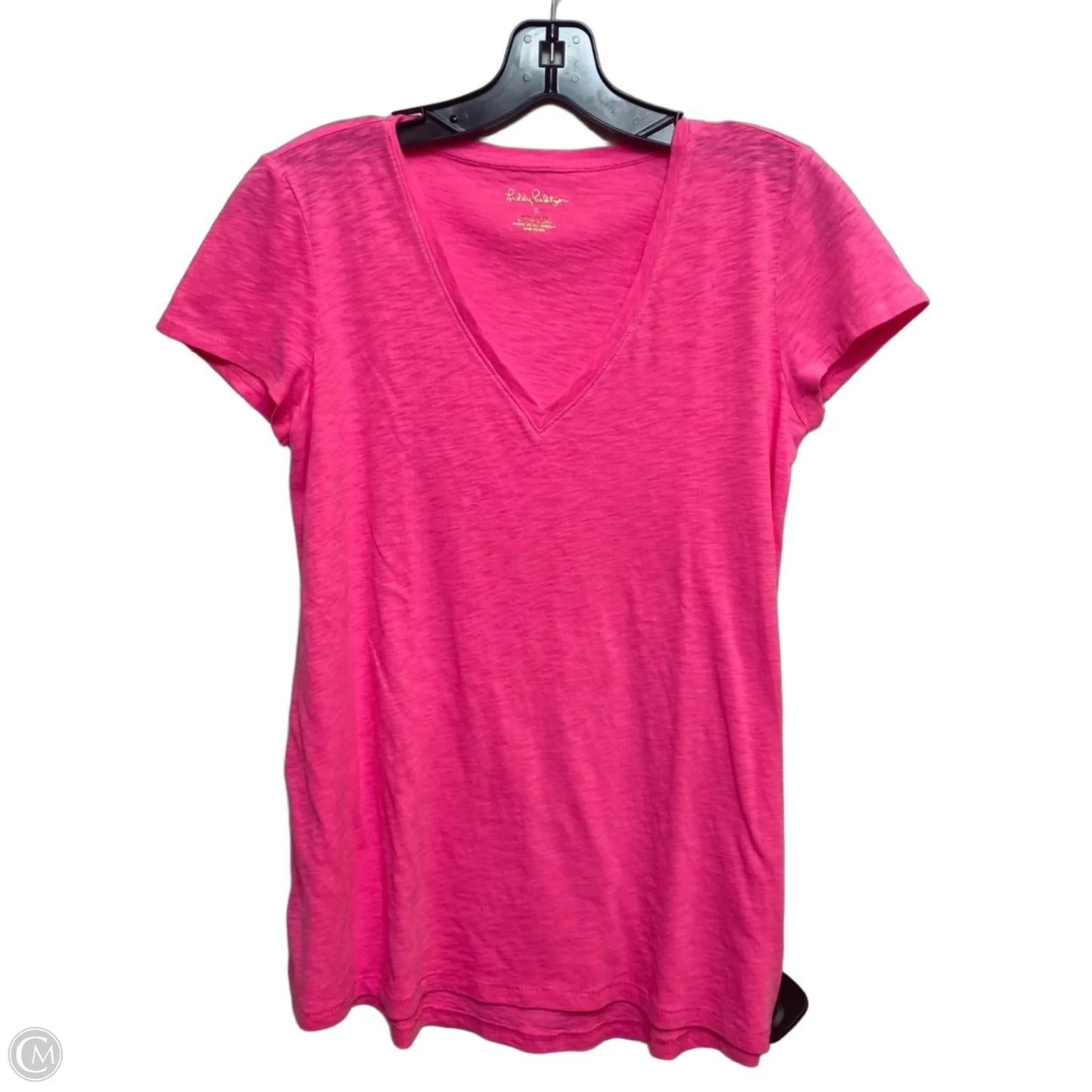 Top Short Sleeve Designer By Lilly Pulitzer In Pink, Size: S