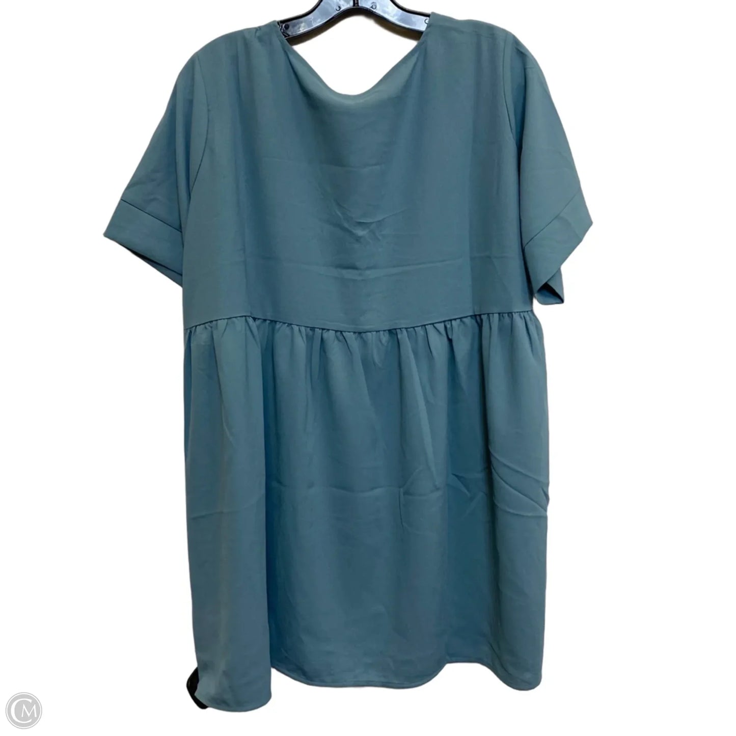 Top Short Sleeve By Zenana In Blue, Size: L