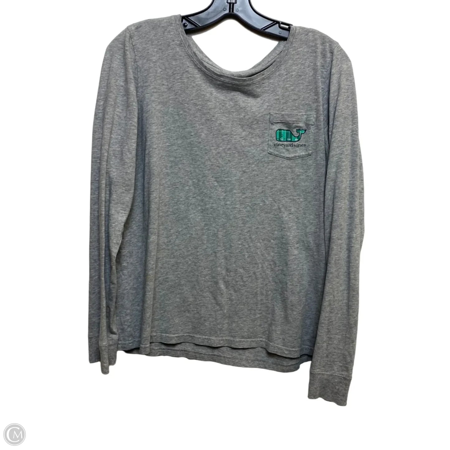 Top Long Sleeve Designer By Vineyard Vines In Grey, Size: M
