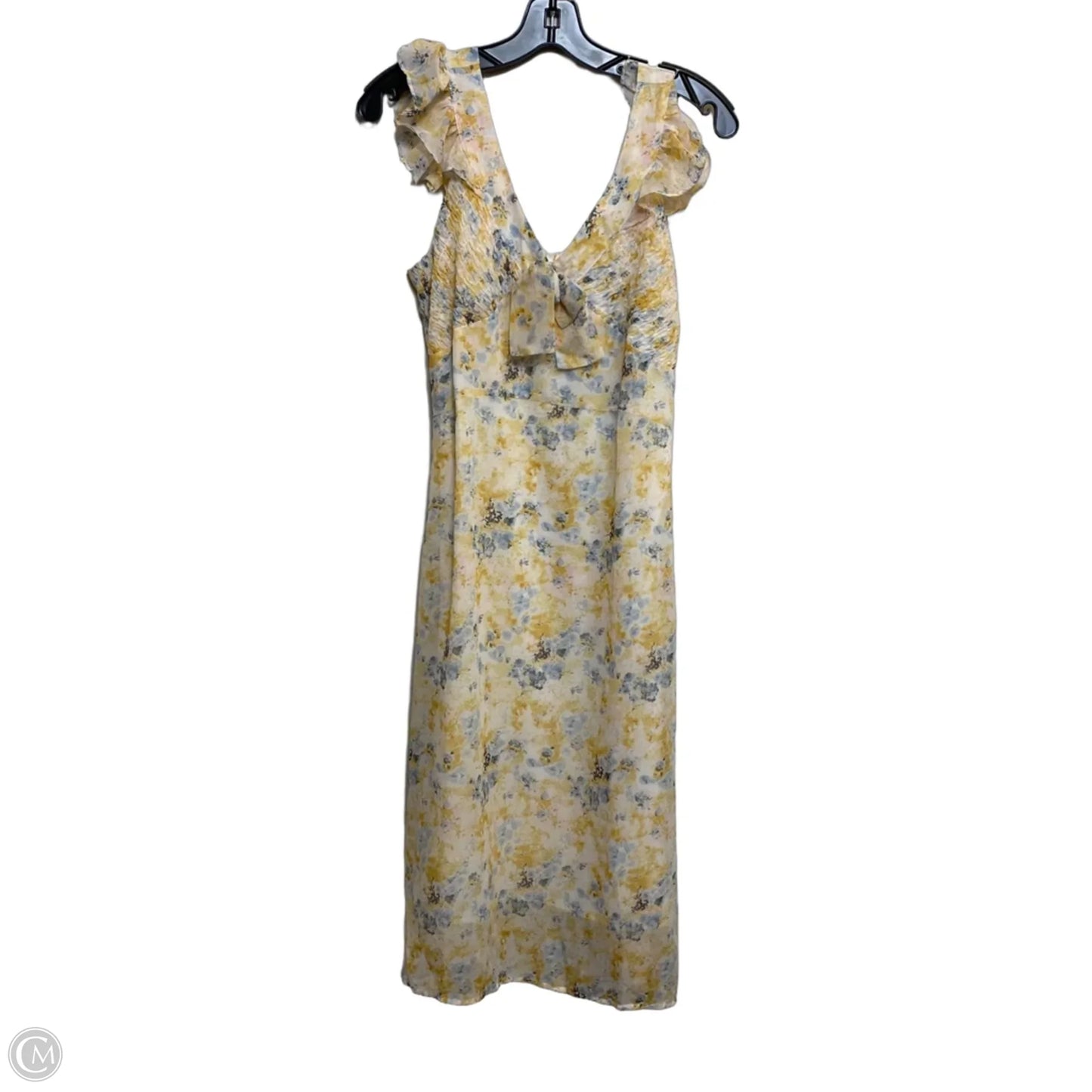 Dress Casual Midi By Simple Retro In Yellow, Size: L