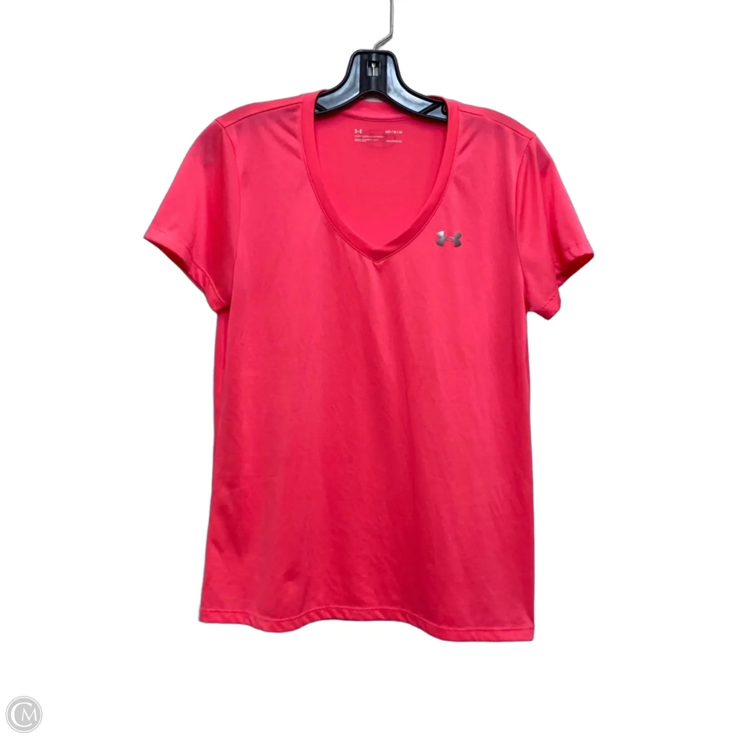 Athletic Top Short Sleeve By Under Armour In Pink, Size: M