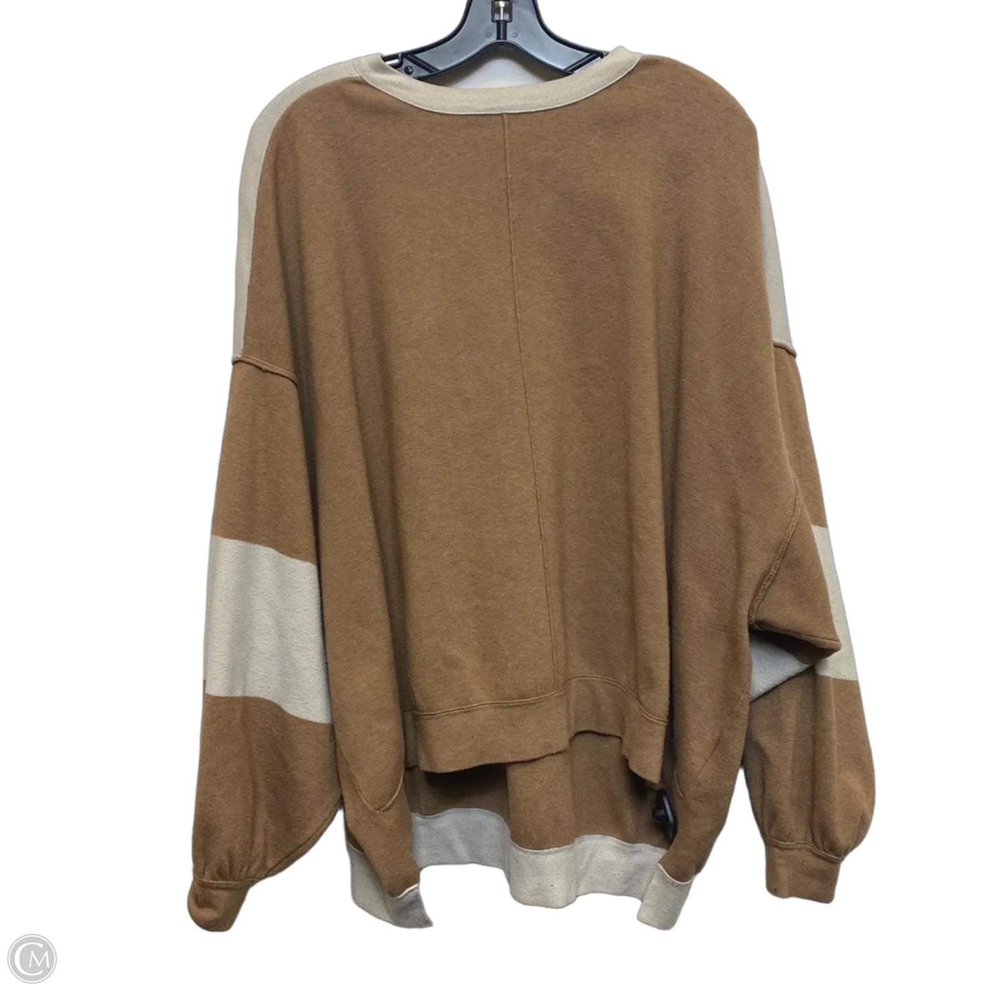 Sweatshirt Crewneck By Free People In Tan, Size: Xs
