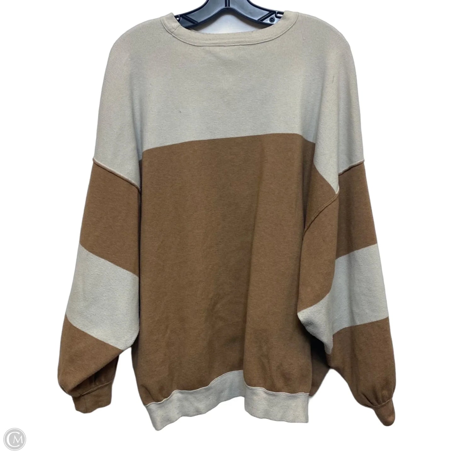 Sweatshirt Crewneck By Free People In Tan, Size: Xs