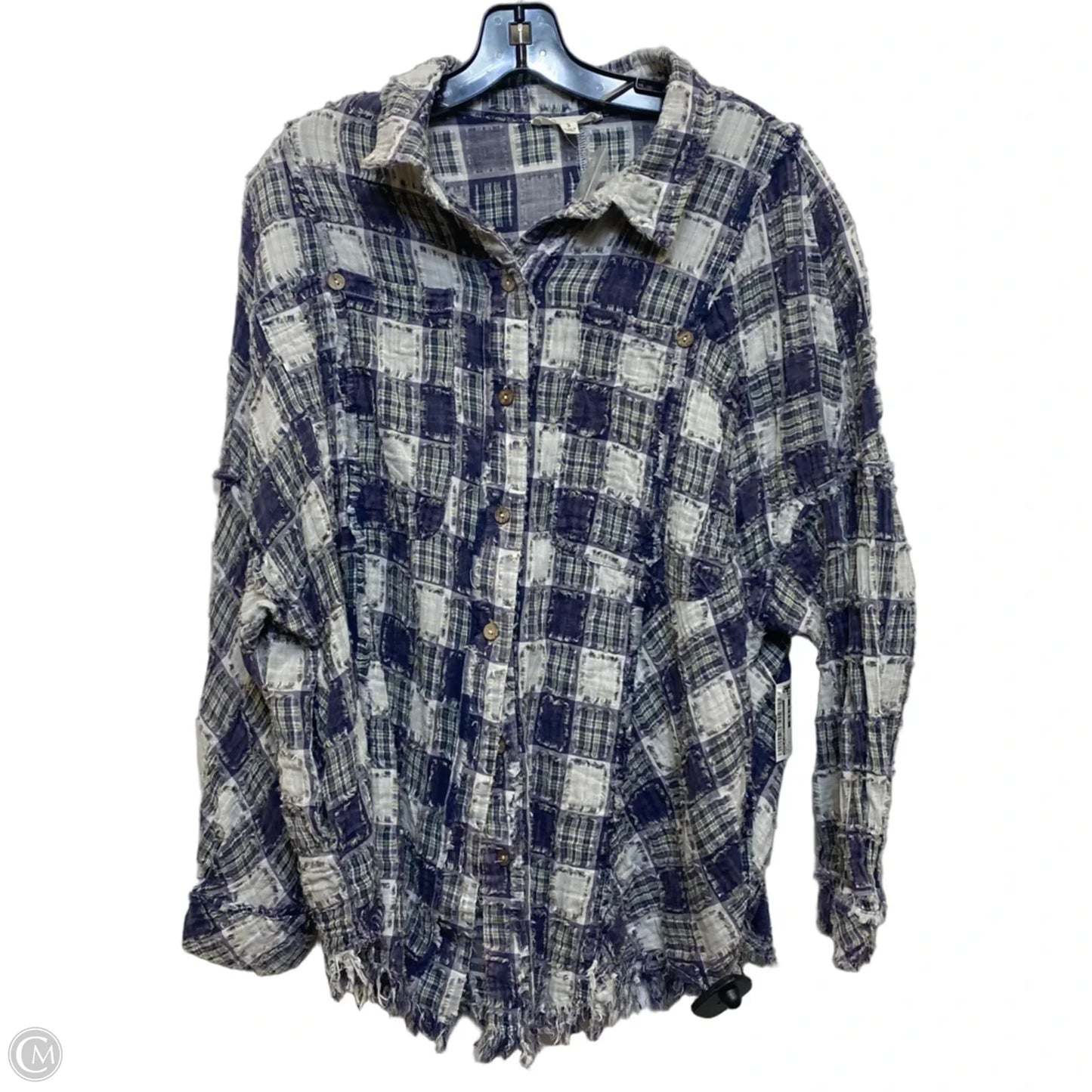 Top Long Sleeve By Oli & Hali In Blue, Size: S
