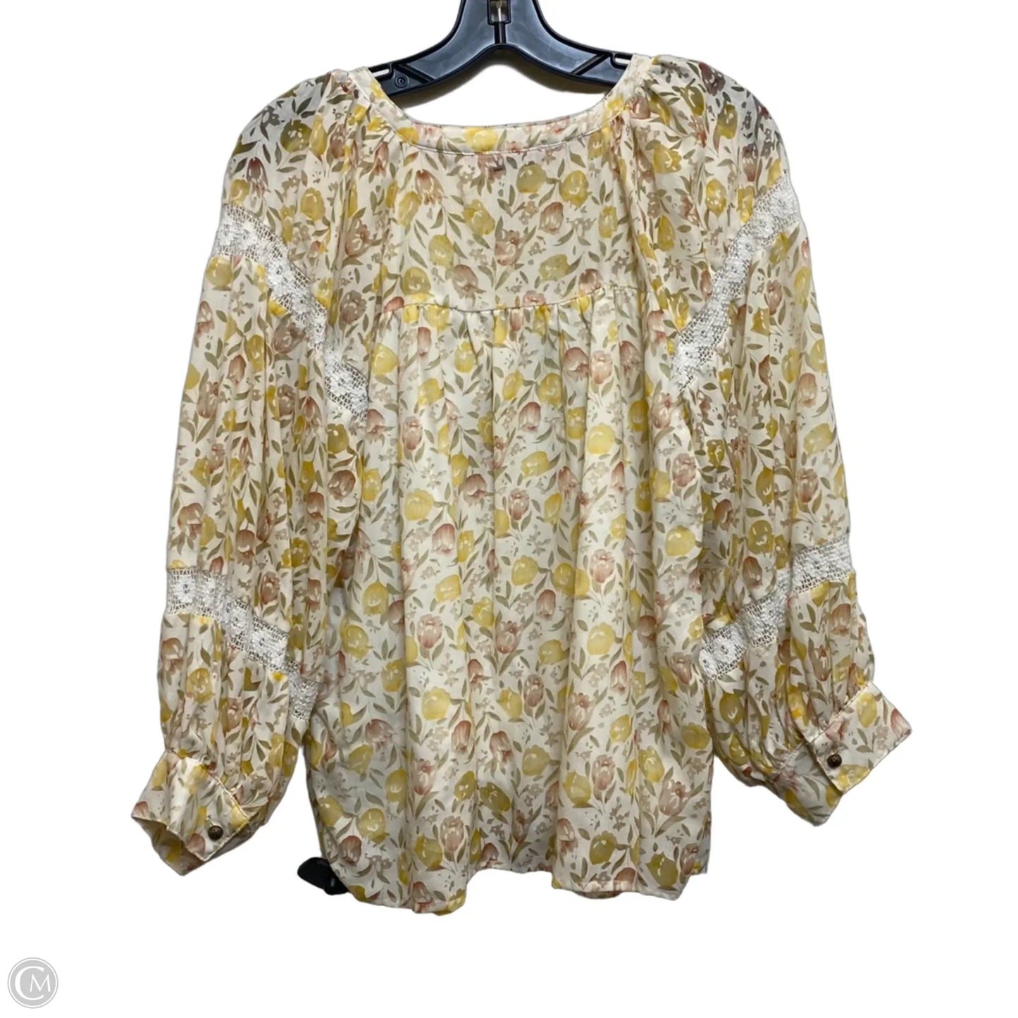 Top Long Sleeve By Fate In Yellow, Size: M