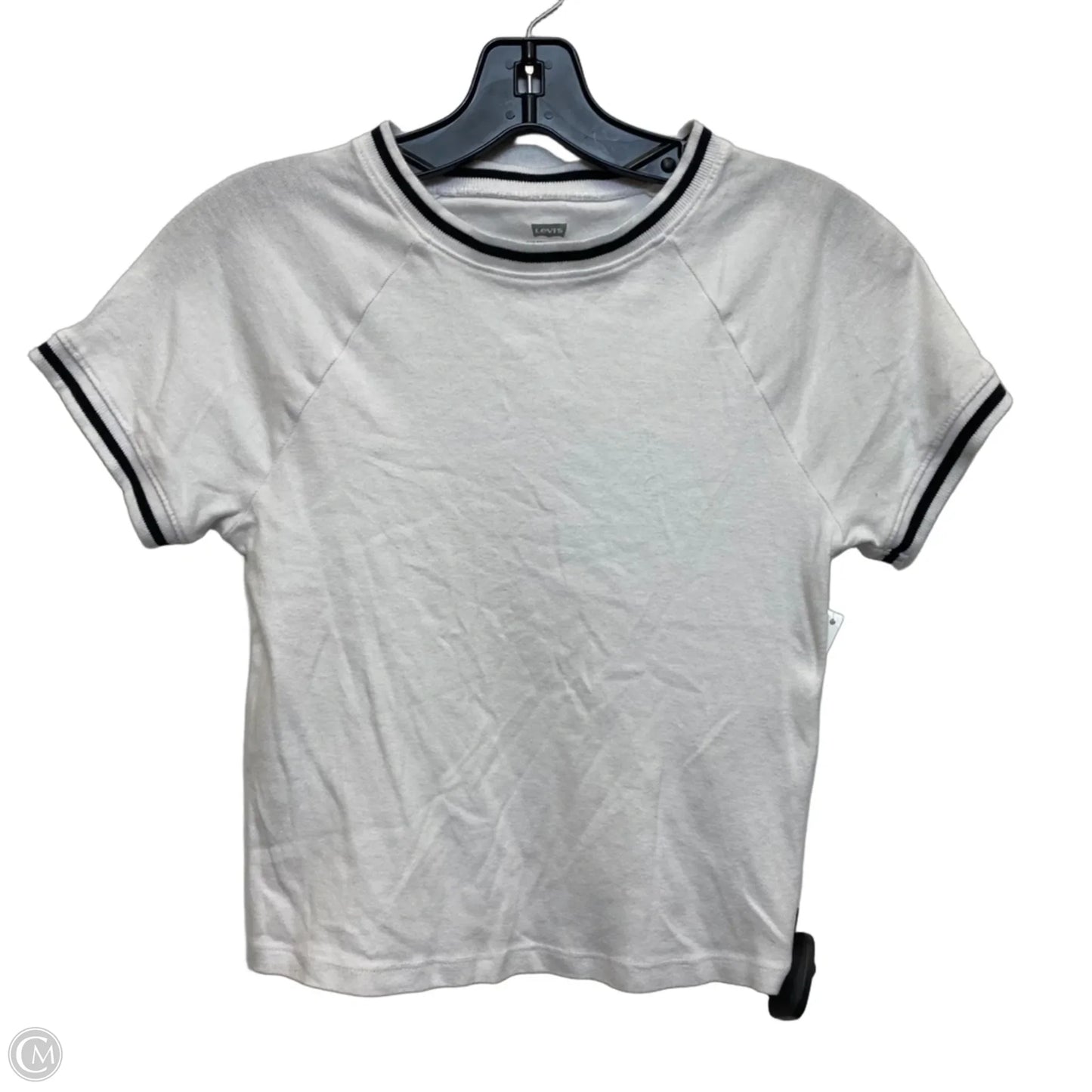 Top Short Sleeve By Levis In White, Size: M