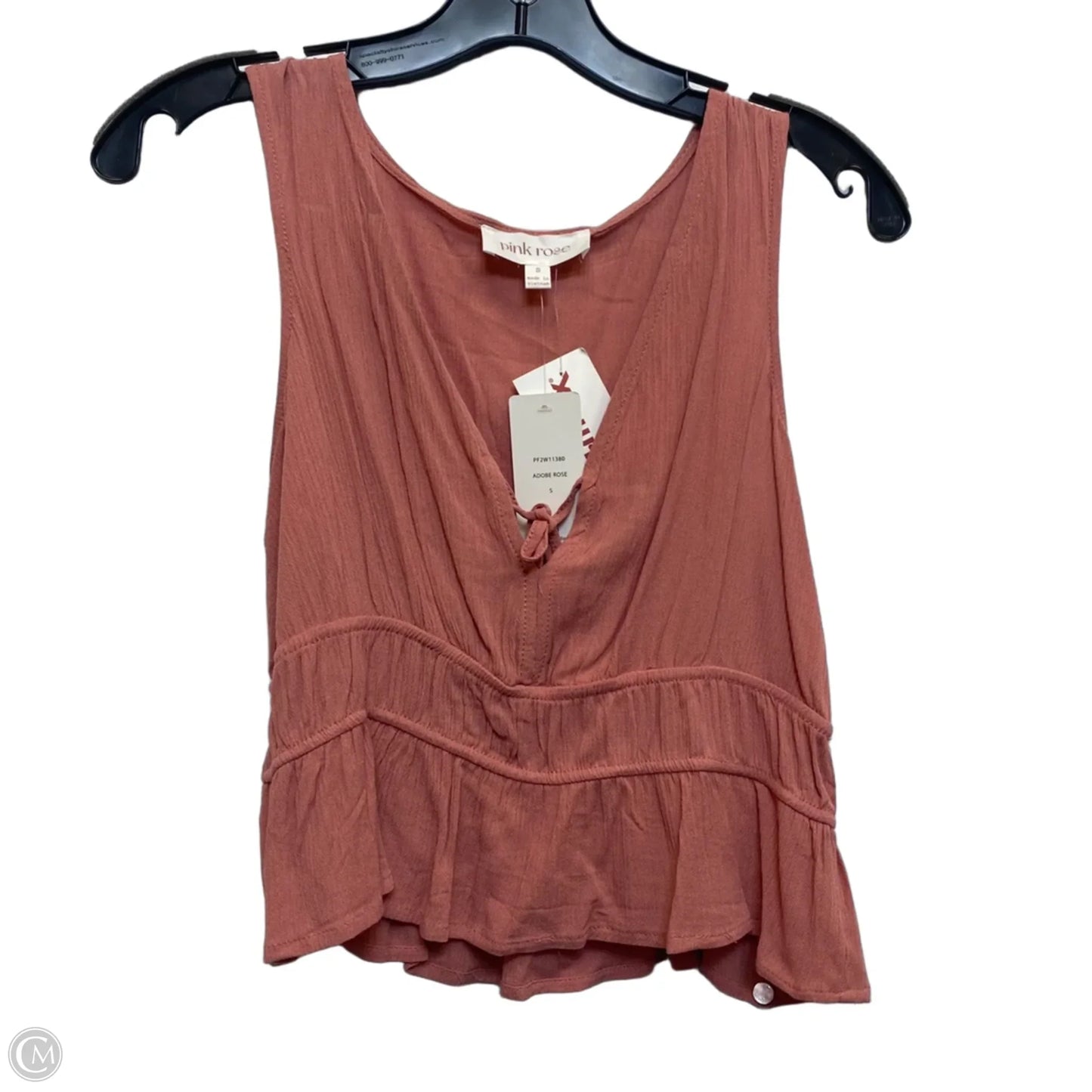 Top Sleeveless By Pink Rose In Pink, Size: S