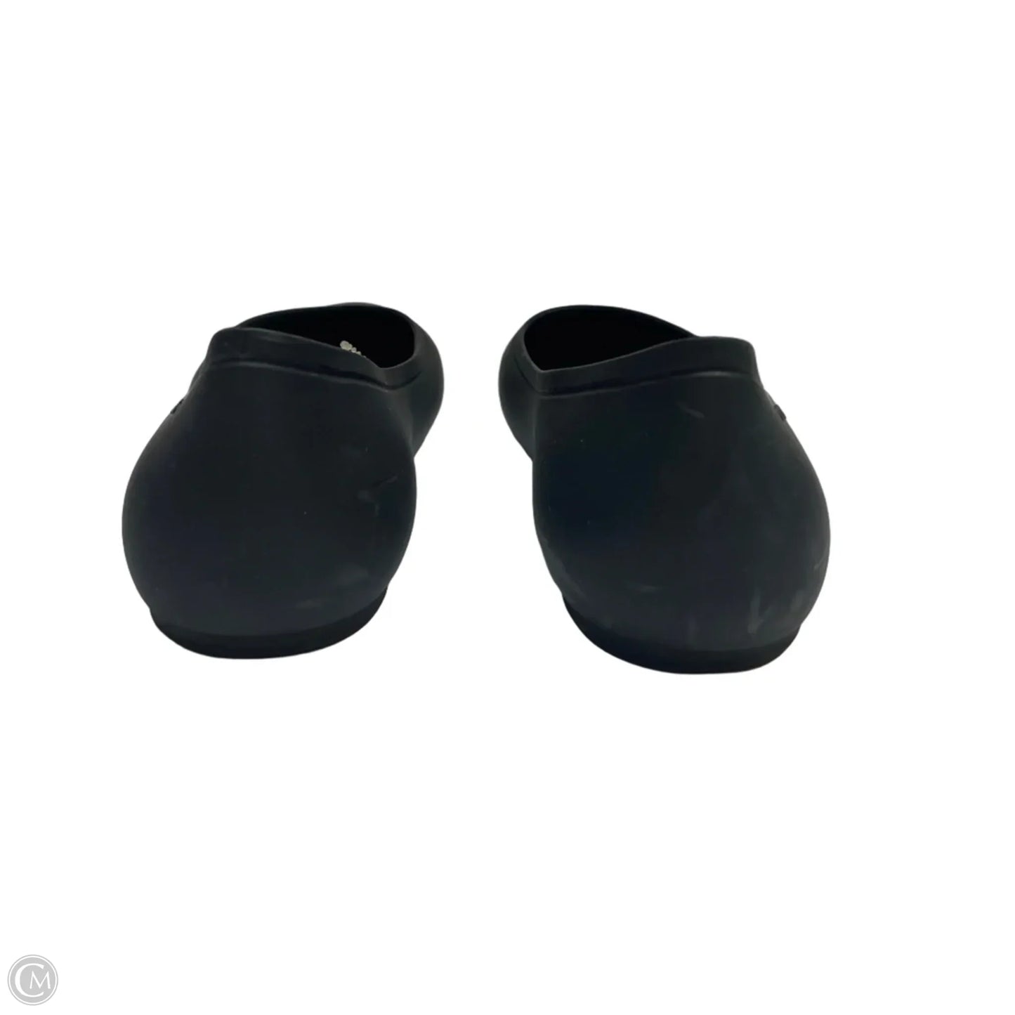Shoes Flats By Crocs In Black, Size: 10
