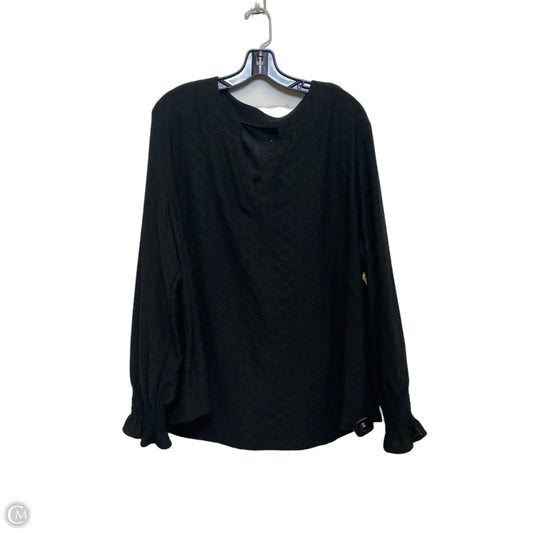 Top Long Sleeve By Clothes Mentor In Black, Size: 3x