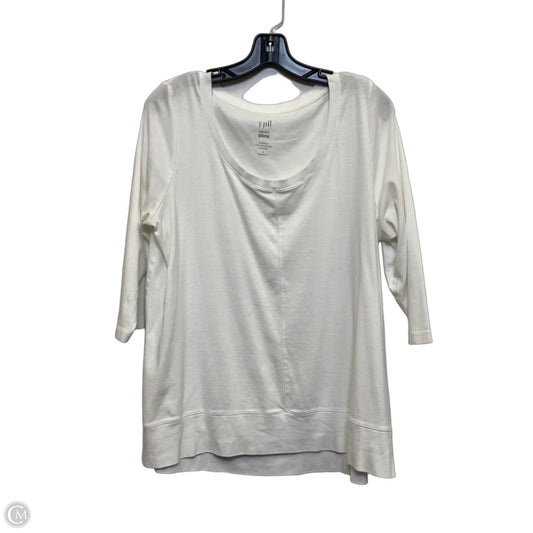 Top Long Sleeve By J. Jill In White, Size: 1x