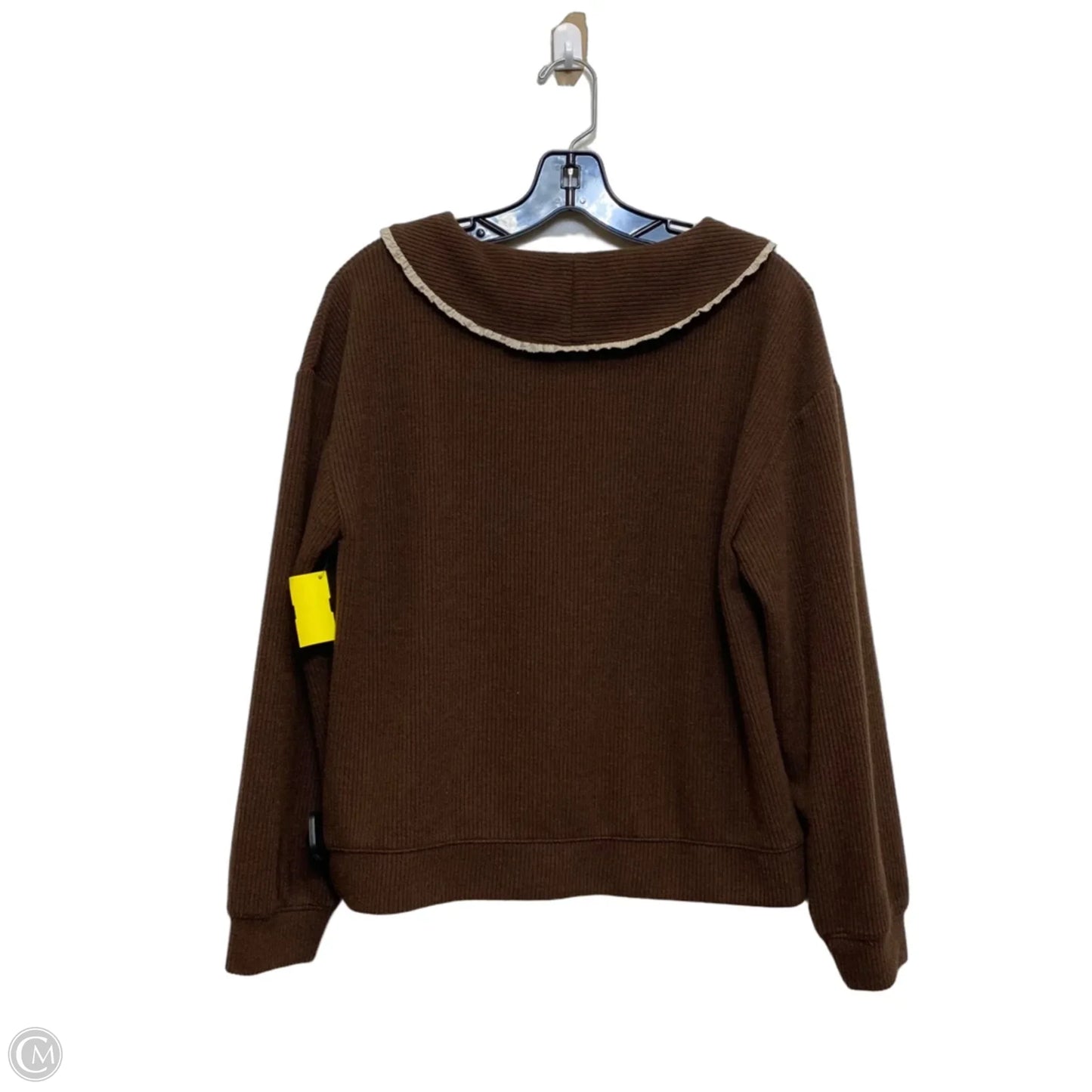 Top Long Sleeve By Madewell In Brown, Size: M