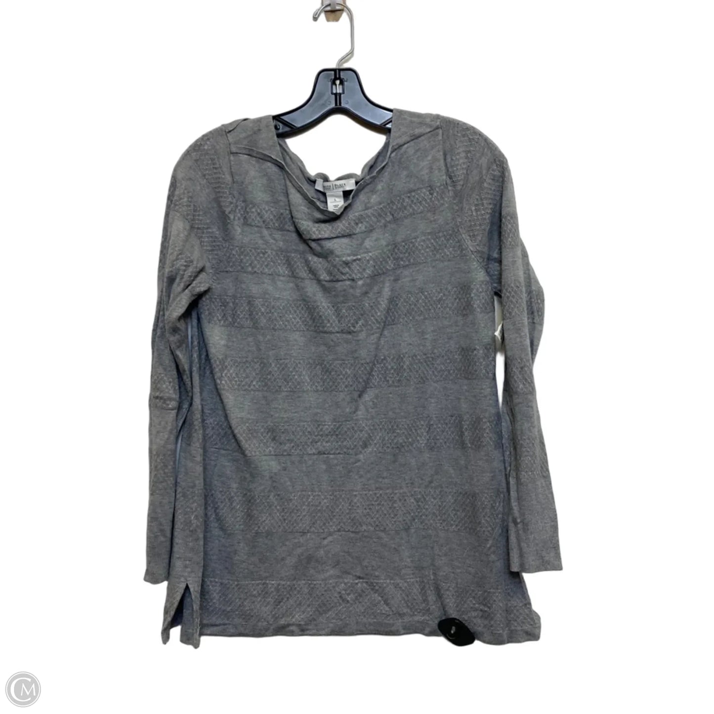 Top Long Sleeve By White House Black Market In Grey, Size: L