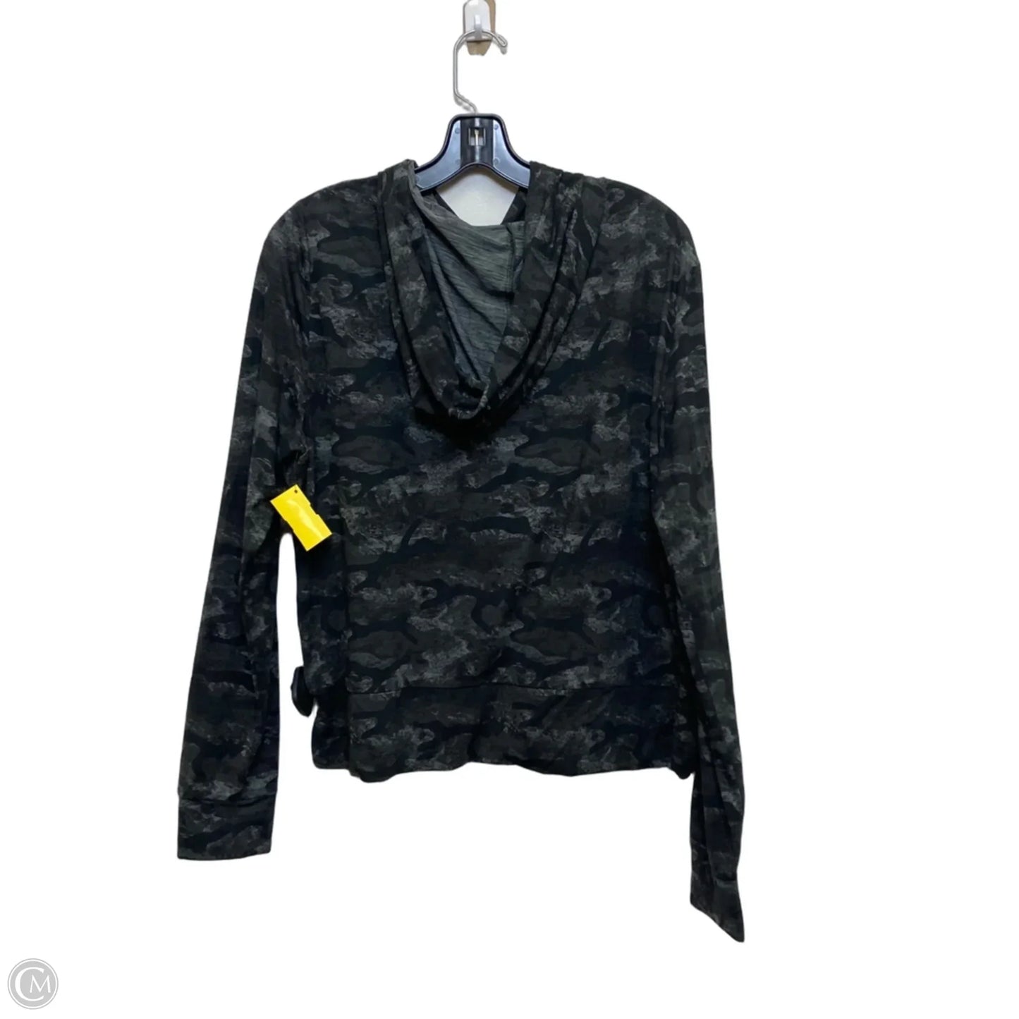 Athletic Top Long Sleeve Hoodie By Reebok In Black, Size: L