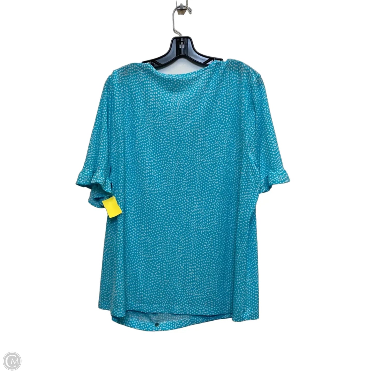 Top Short Sleeve By Never Forty Two In Blue, Size: Xxl