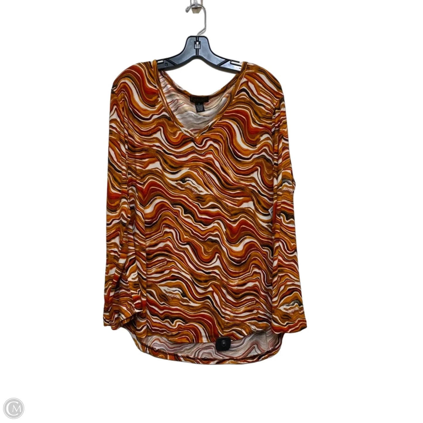 Top Long Sleeve By Forbidden Society In Orange, Size: 2x