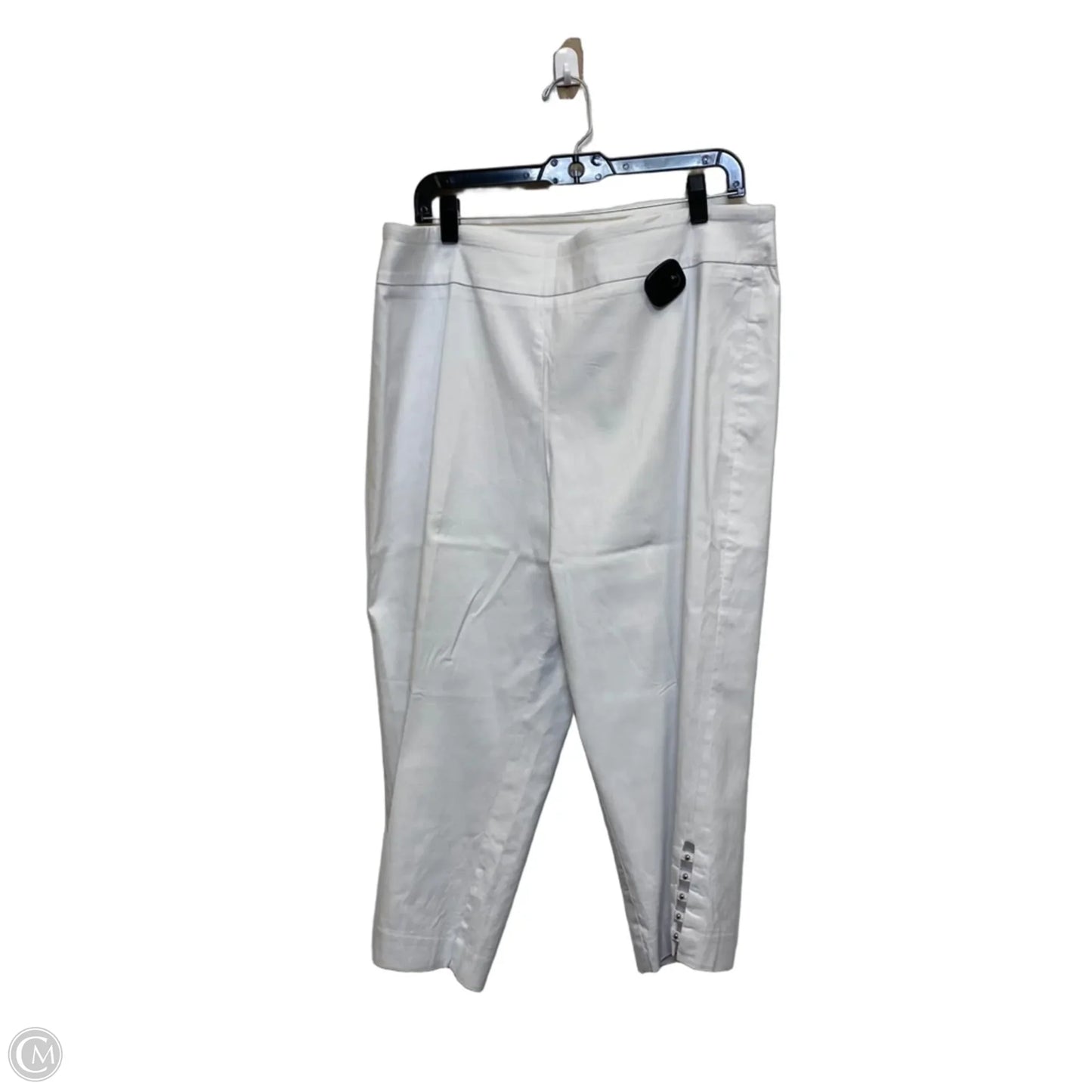 Pants Cropped By Kim Rogers In White, Size: 18