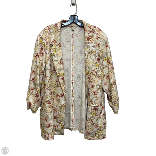 Blazer By Cato In Floral Print, Size: 3x