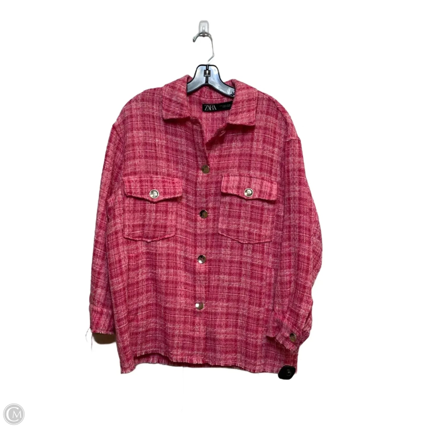 Top Long Sleeve By Zara In Pink, Size: S