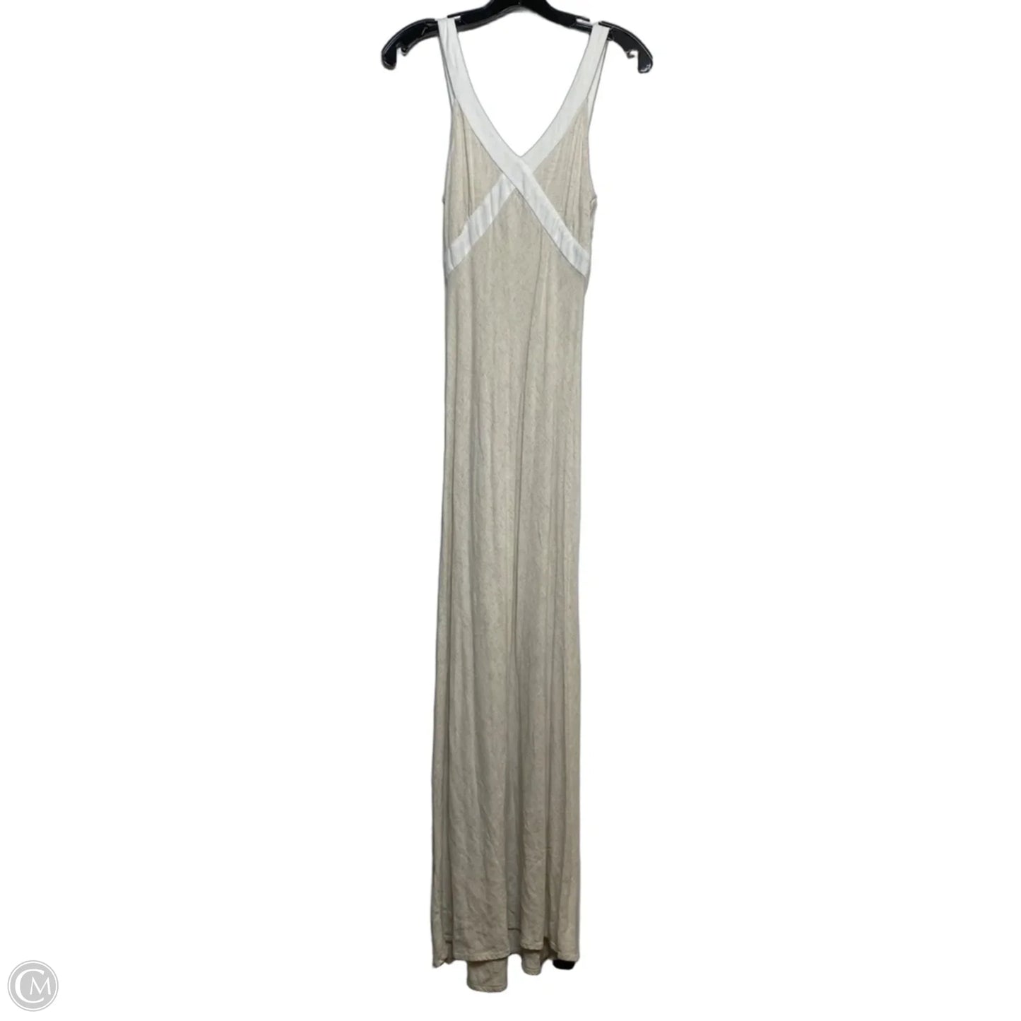 Dress Casual Maxi By Monteau In Tan & White, Size: Xs