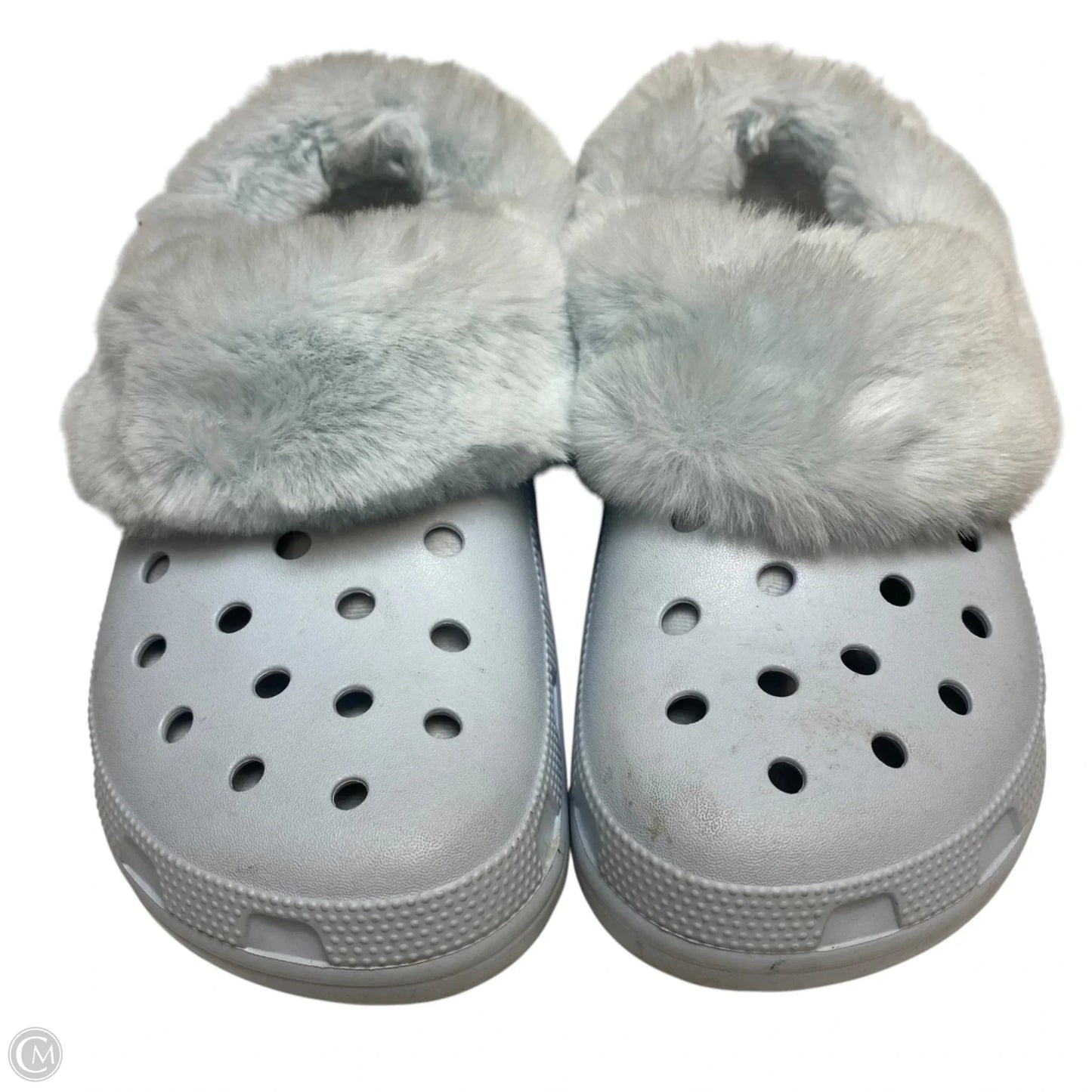 Shoes Flats By Crocs In Blue, Size: 10