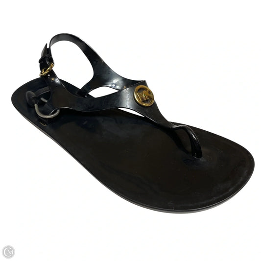 Sandals Flats By Michael By Michael Kors In Black, Size: 10