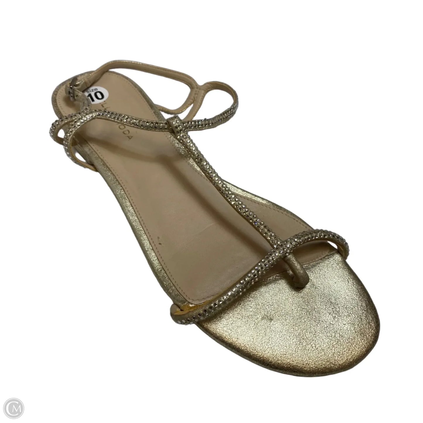 Sandals Flats By Pelle Moda In Gold, Size: 10