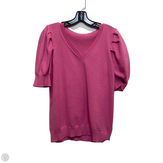 Top Short Sleeve By Cmf In Pink, Size: L