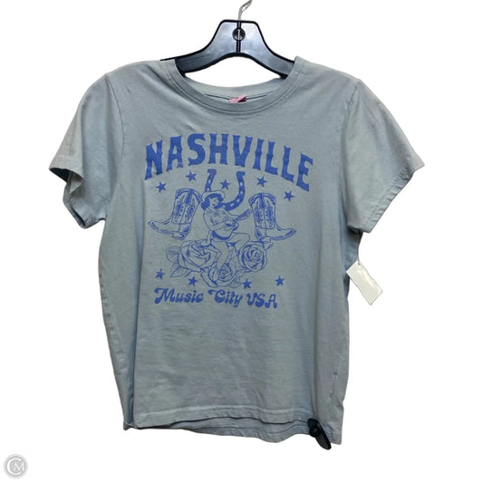 Top Short Sleeve By Kittenish In Blue, Size: M