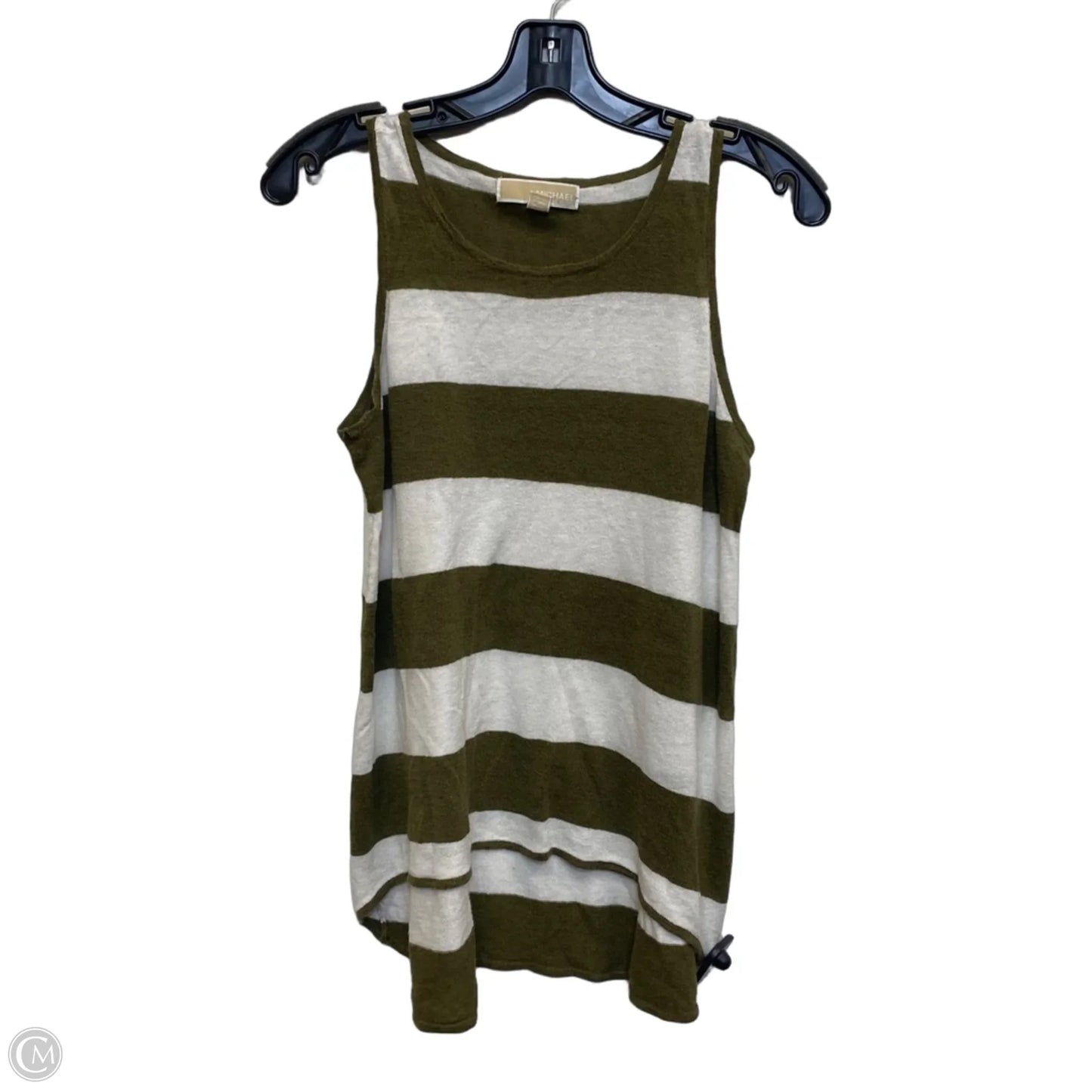 Top Sleeveless By Michael By Michael Kors In Green & White, Size: S