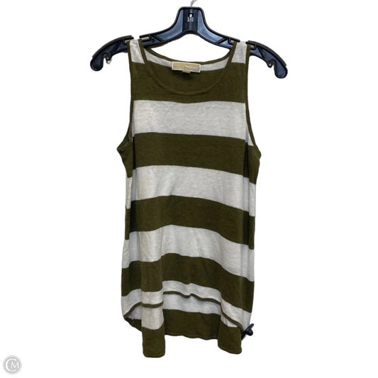 Top Sleeveless By Michael By Michael Kors In Green & White, Size: S