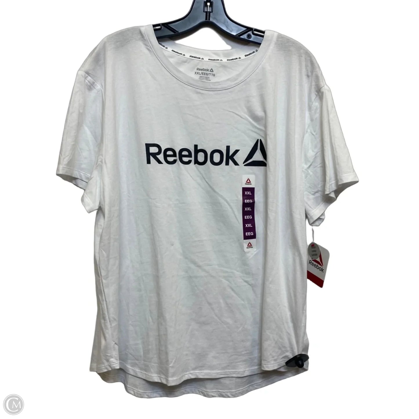 Top Short Sleeve By Reebok In White, Size: Xxl