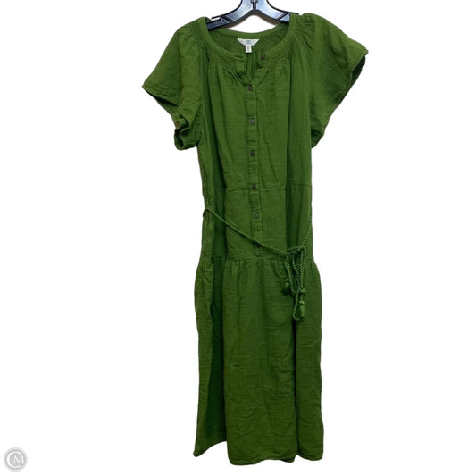 Dress Casual Midi By Time And Tru In Green, Size: Xxl