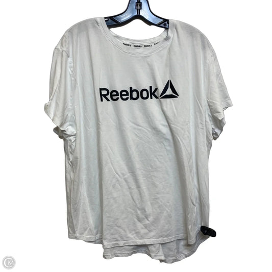 Top Short Sleeve By Reebok In White, Size: 2x