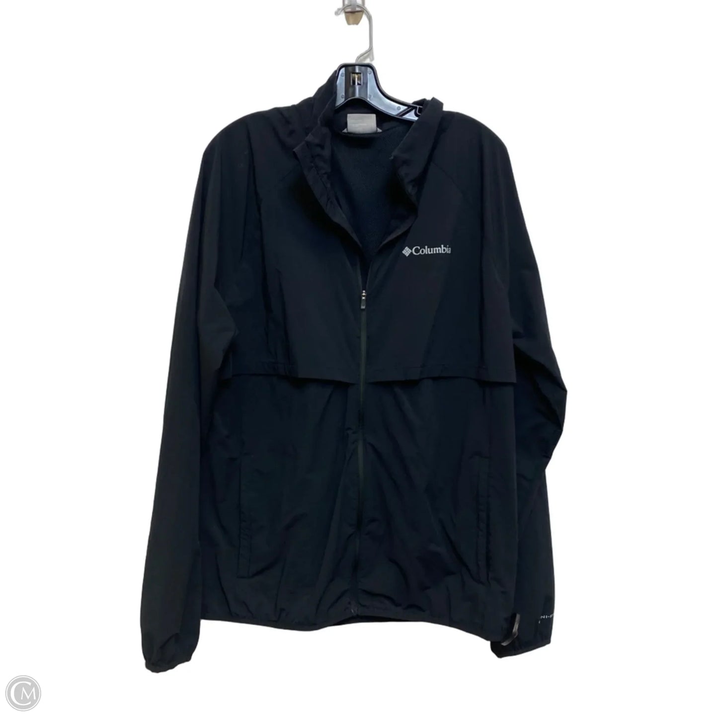 Jacket Windbreaker By Columbia In Black, Size: L