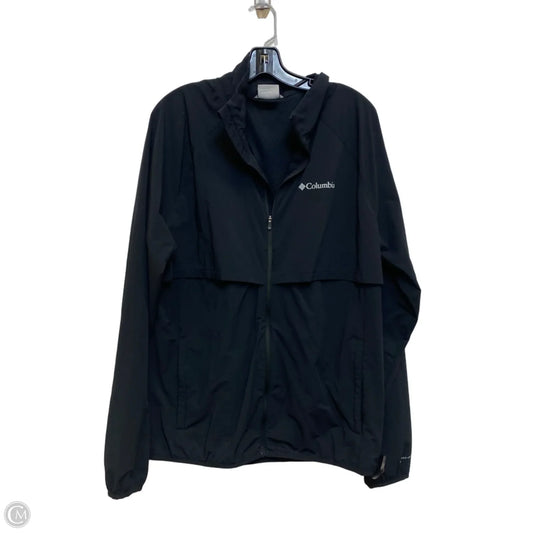 Jacket Windbreaker By Columbia In Black, Size: L