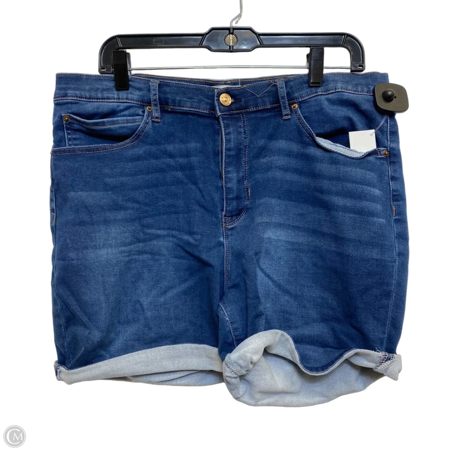 Shorts By Nicole Miller In Blue Denim, Size: 14