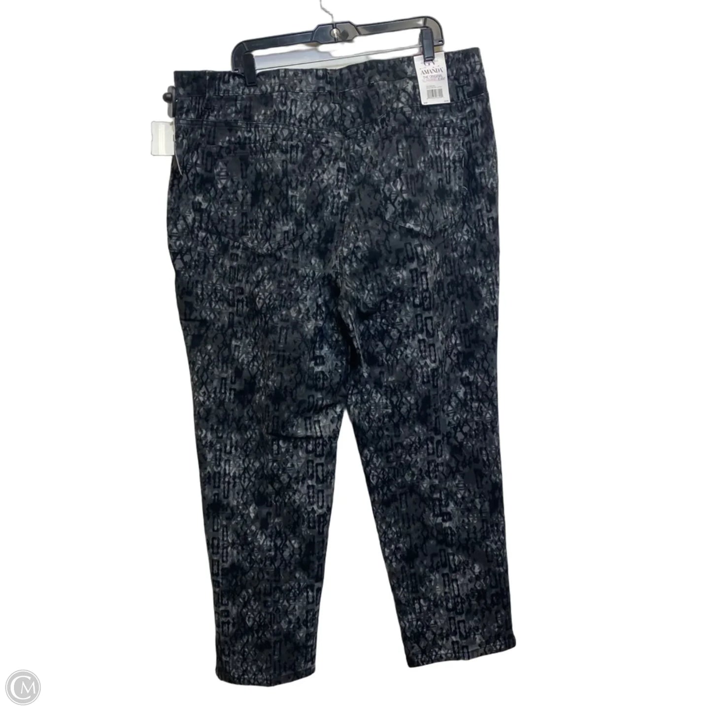Jeans Straight By Gloria Vanderbilt In Black & Grey, Size: 22