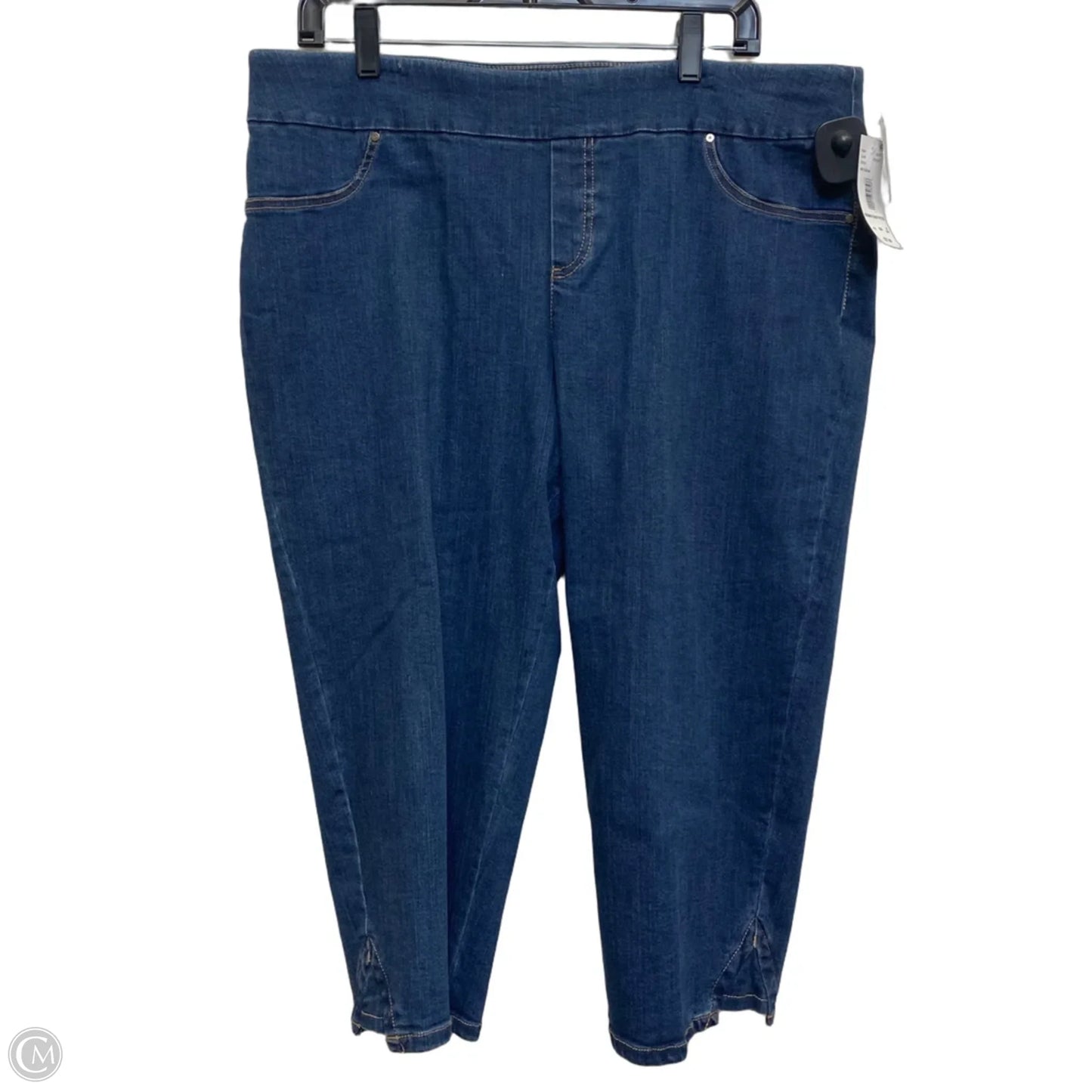 Jeans Jeggings By N Touch In Blue Denim, Size: 18