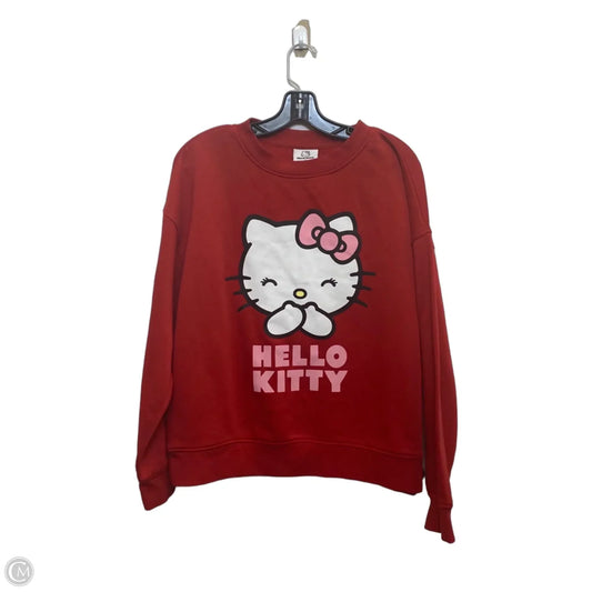 Sweatshirt Crewneck By Primark In Red, Size: M