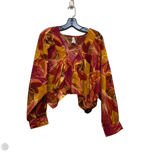 Top Long Sleeve By Truth In Orange & Red, Size: 3x