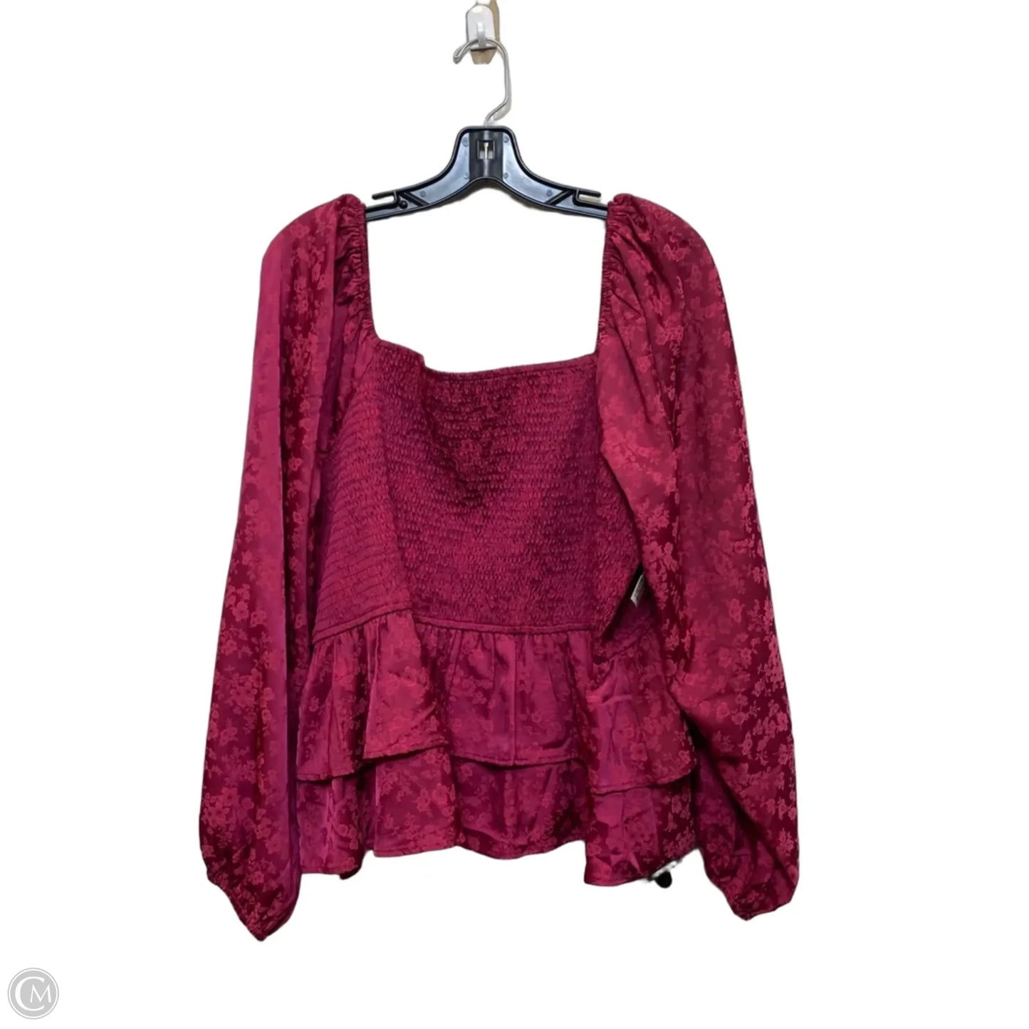 Top Long Sleeve By Arula In Pink, Size: 2x