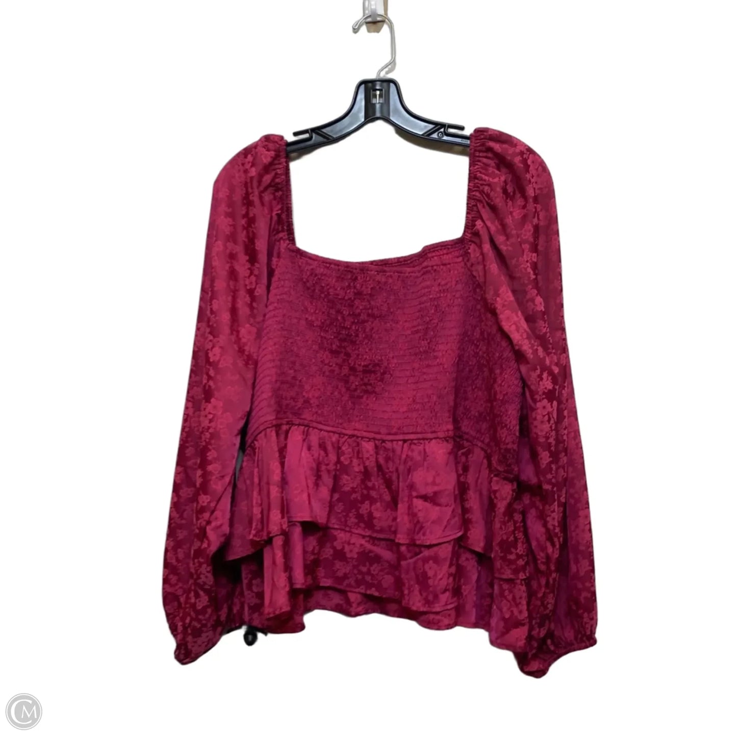 Top Long Sleeve By Arula In Pink, Size: 2x