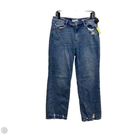 Jeans Straight By Judy Blue In Blue Denim, Size: 14
