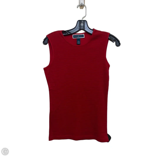 Top Sleeveless By Karen Scott In Red, Size: Xs