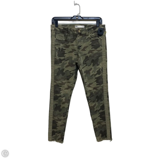 Jeans Skinny By Zara In Green Denim, Size: 6