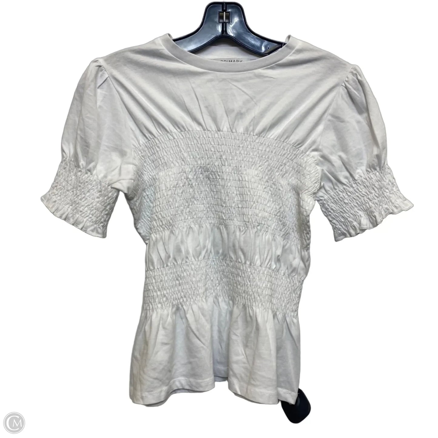 Top Short Sleeve By Primark In White, Size: S