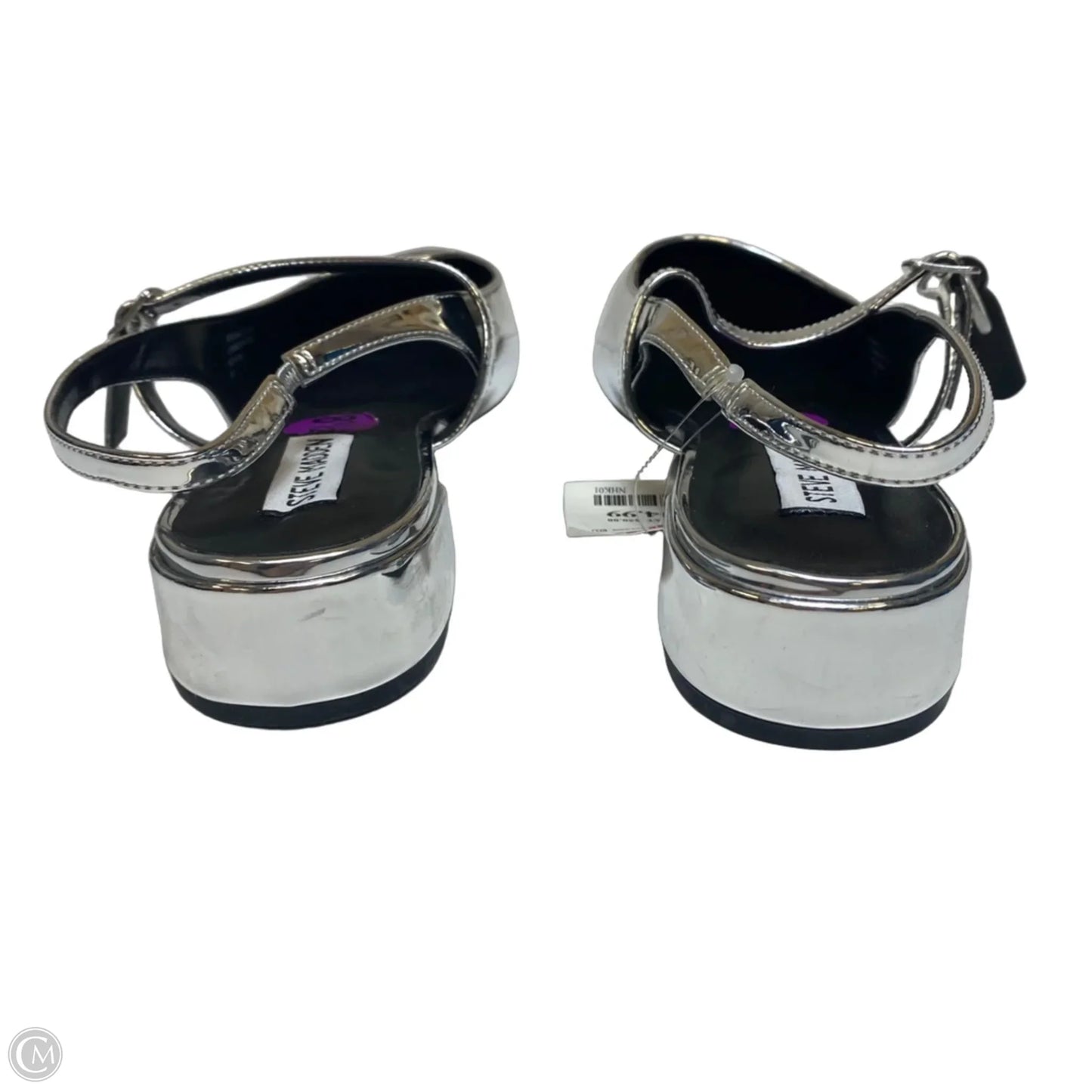Shoes Heels Block By Steve Madden In Silver, Size: 8.5