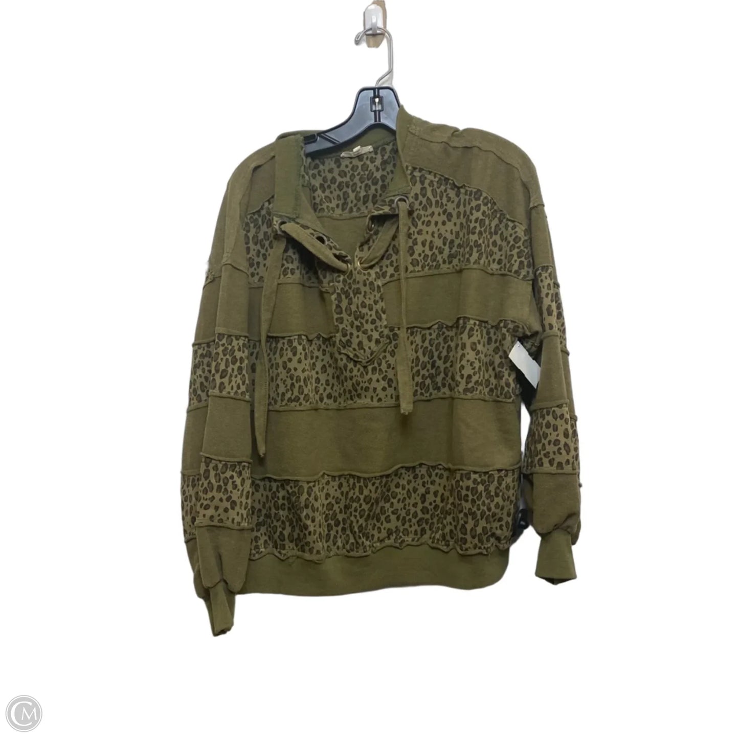 Sweatshirt Collar By Easel In Green, Size: S