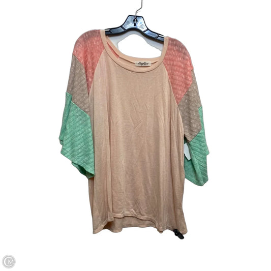 Top Short Sleeve By Haptics In Pink, Size: 1x