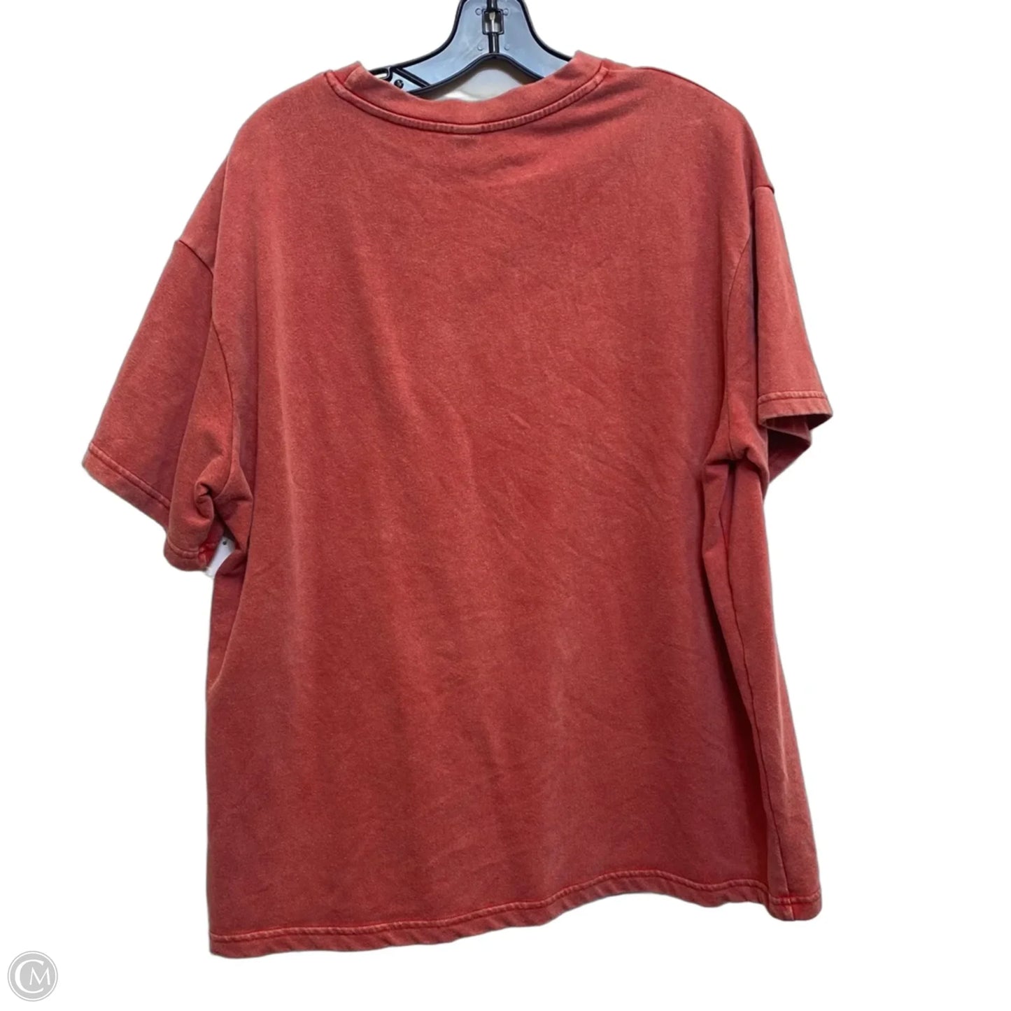 Top Short Sleeve Basic By Shein In Red, Size: 1x